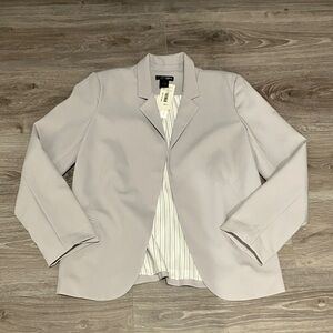 NWT Womans Aqua Light Gray Blazer